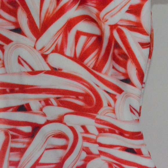 Its Sugar Faux Fur Trim Embroidered SWEET Candy Cane Red Christmas Stocking 17" - Picture 3 of 9